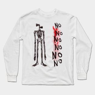 Siren Head's Chilling Call: Unraveling the Creepypasta Legend Long Sleeve T-Shirt